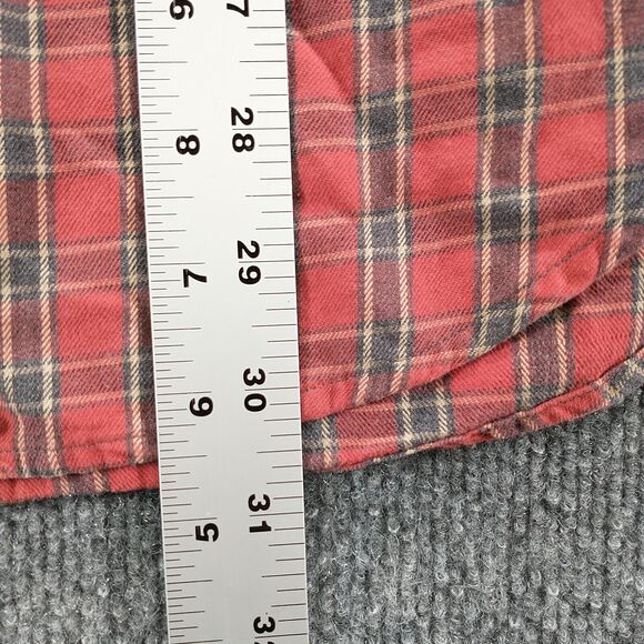 Lands' End Direct Merchants Men's Button-Down Shirt Red Plaid Medium 15-15.5 - Picture 11 of 12